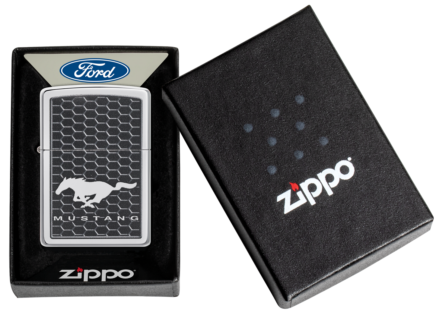 Briquet tempête Zippo Ford dans sa boîte cadeau