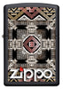 Vue de face du briquet tempête Zippo Tribal Design