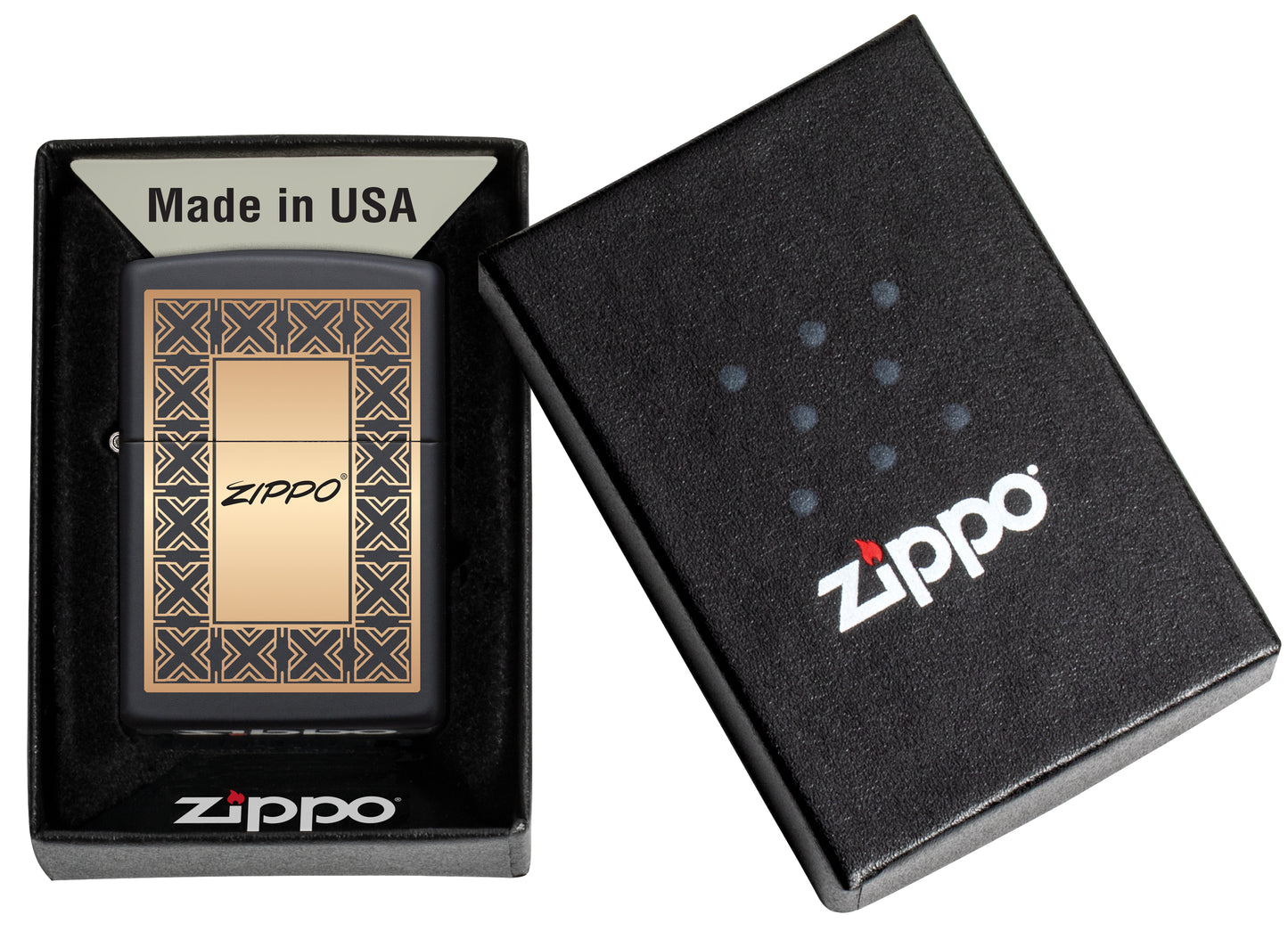 Briquet tempête Zippo Art Deco Design dans sa boîte cadeau