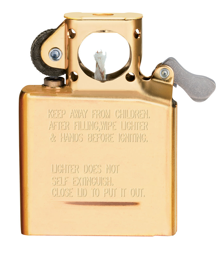 Insert de pipe Zippo vue de l'arrière doré qui s'adapte à ton briquet Zippo classique