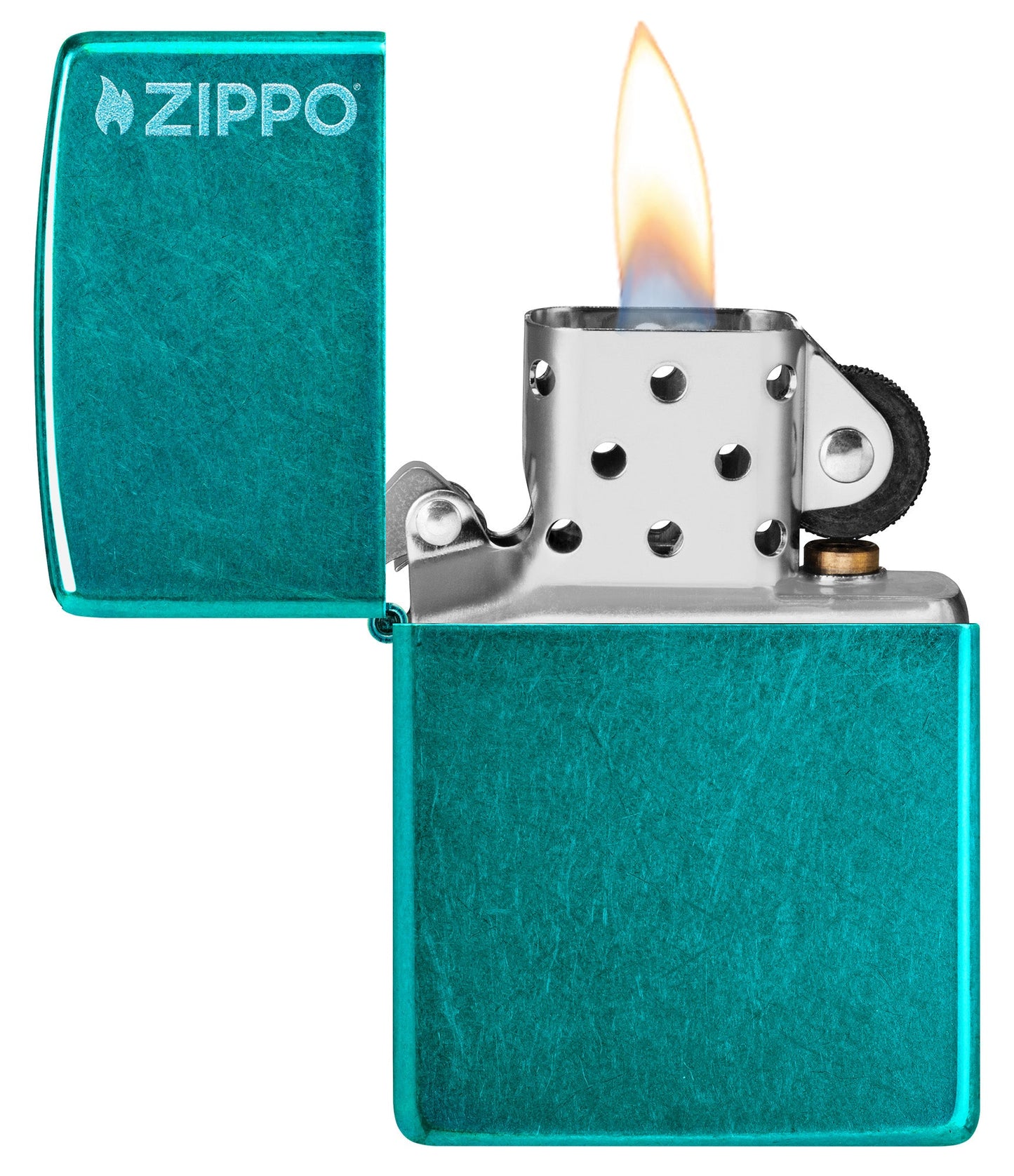 Modèle classique Bleu sarcelle gourmand avec logo Zippo