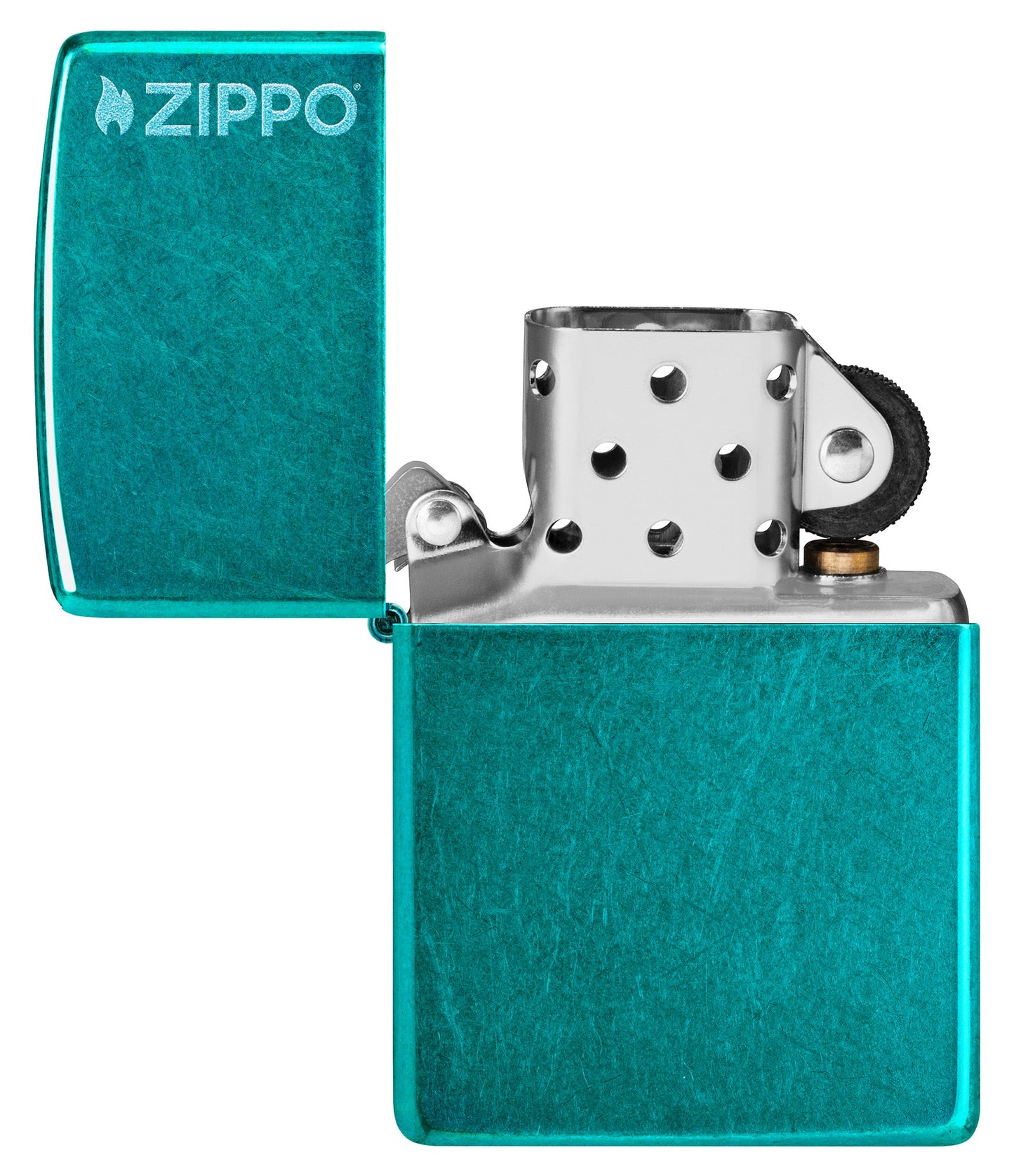 Modèle classique Bleu sarcelle gourmand avec logo Zippo