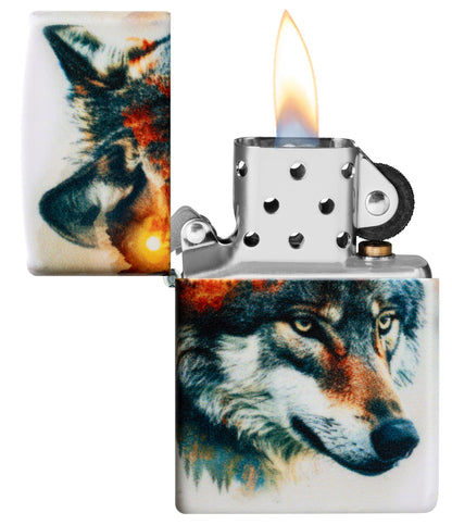 Modèle Loup à l'aquarelle