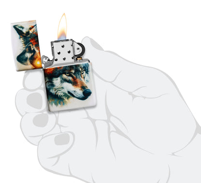 Modèle Loup à l'aquarelle