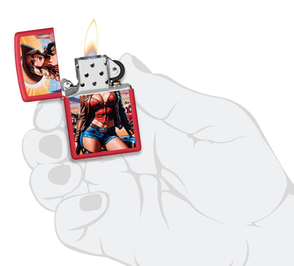 Modèle Pin-up cowgirl