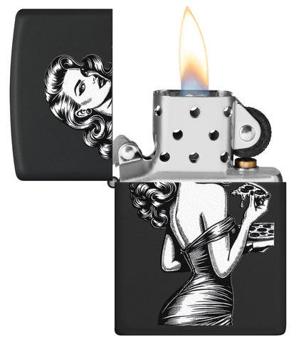 Modèle Pin-up à la pizza