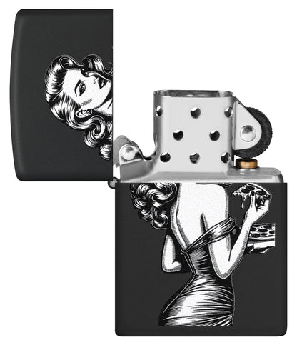 Modèle Pin-up à la pizza