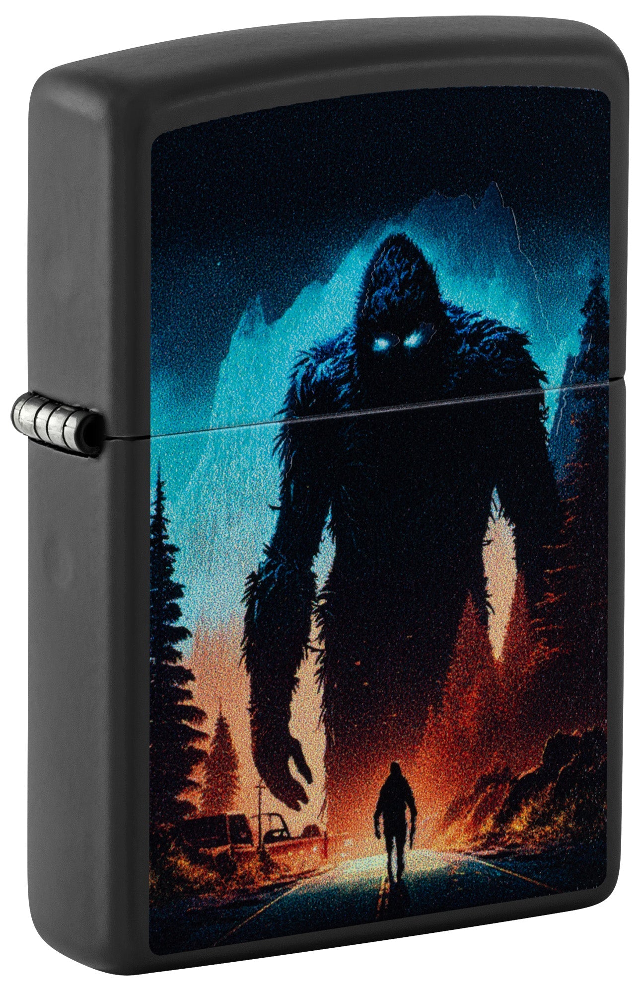 Modèle Sasquatch sous une lumière noire