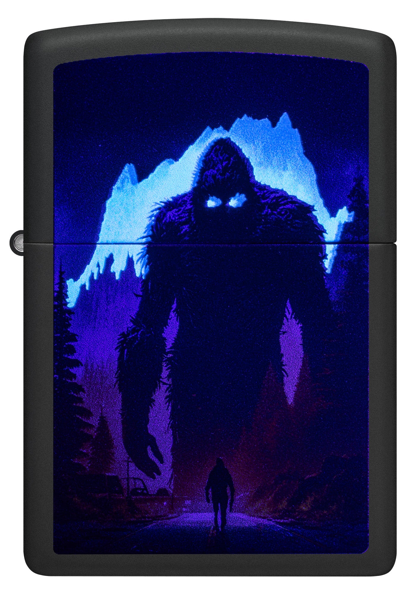 Modèle Sasquatch sous une lumière noire