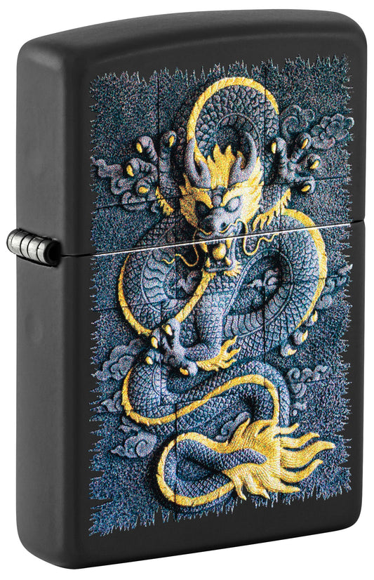 Motif dragon de pierre
