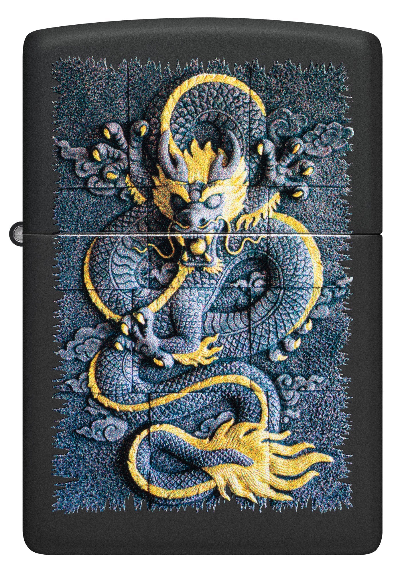 Motif dragon de pierre