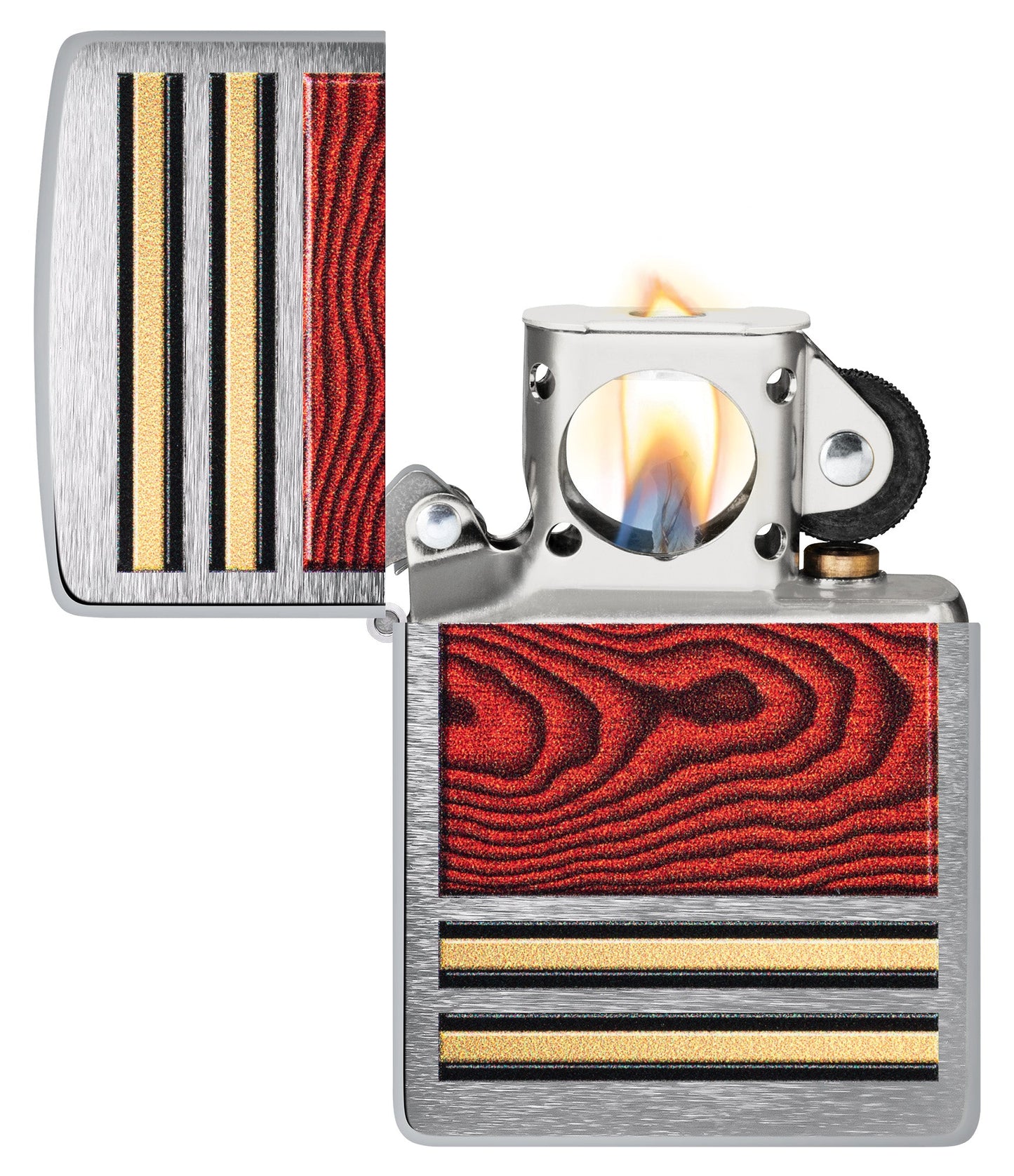 Briquet à pipe, motif imitation bois