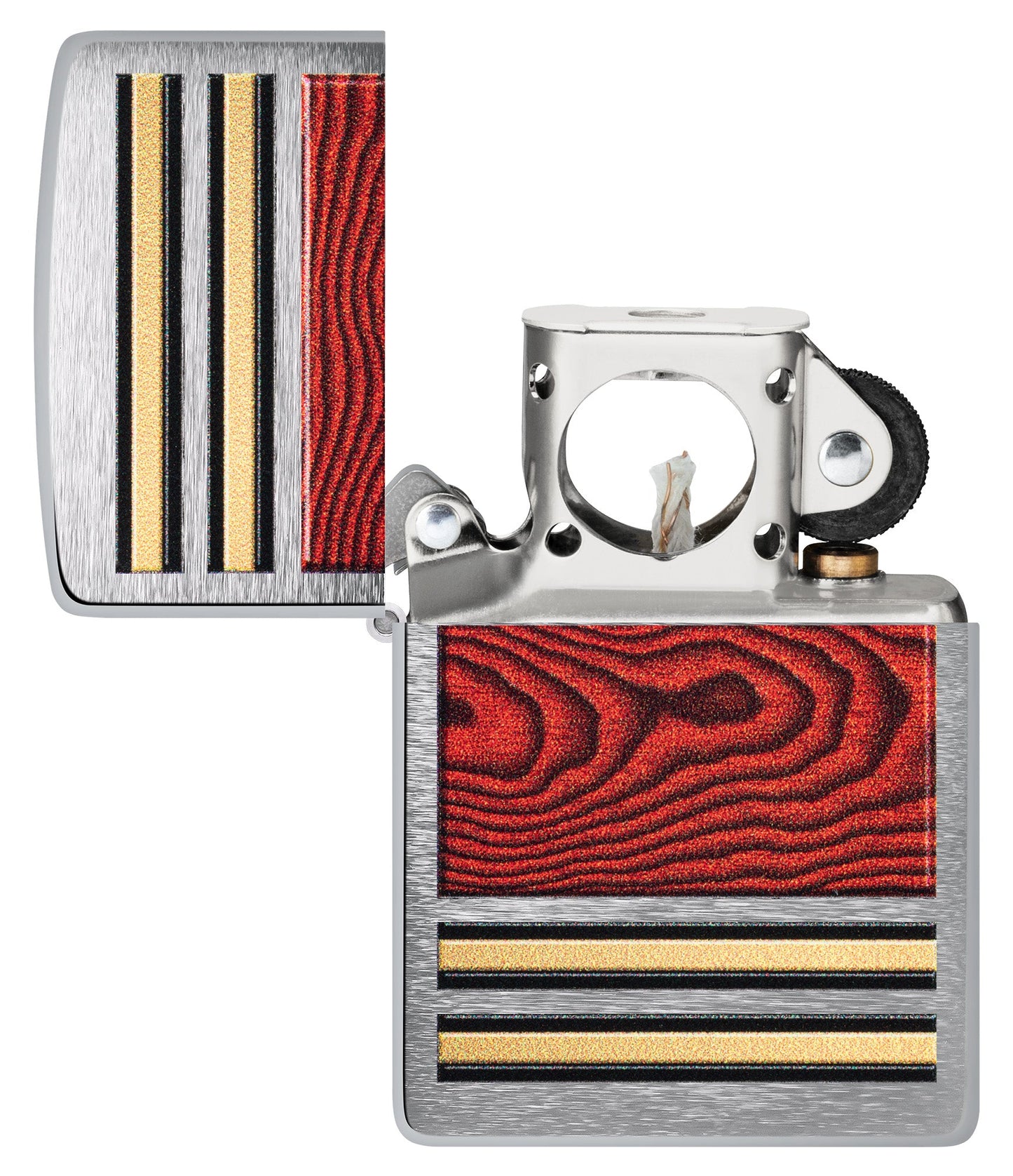 Briquet à pipe, motif imitation bois