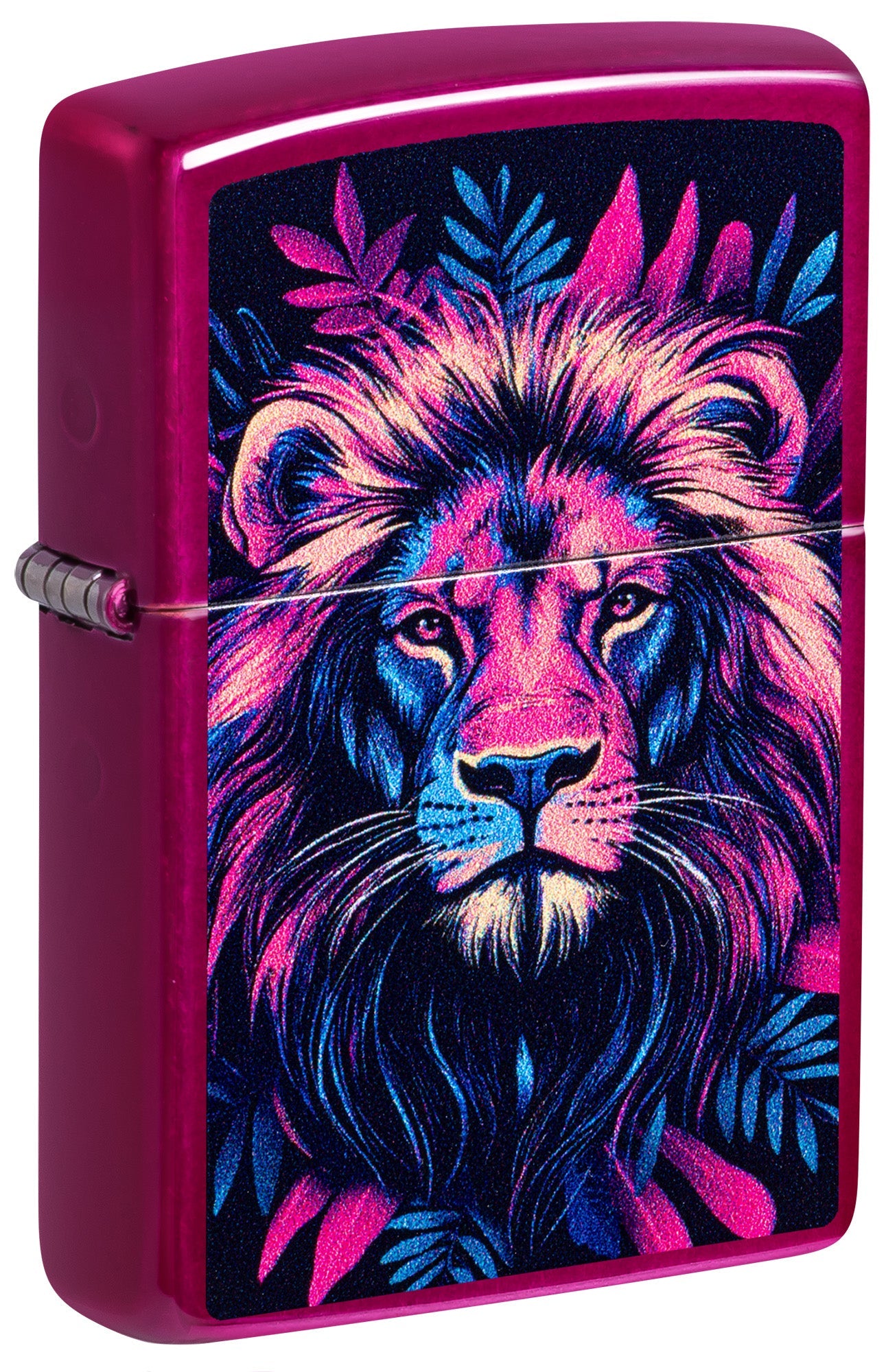 Motif lion multicolore