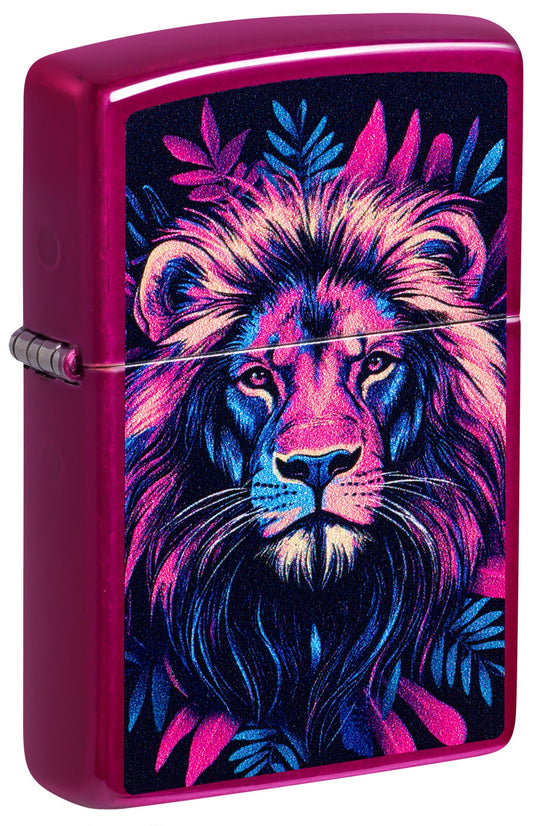 Motif lion multicolore