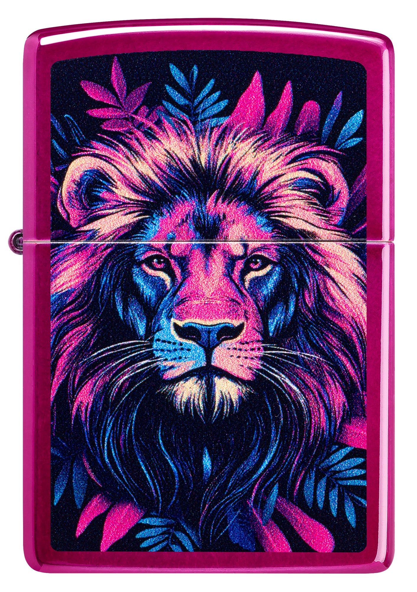 Motif lion multicolore