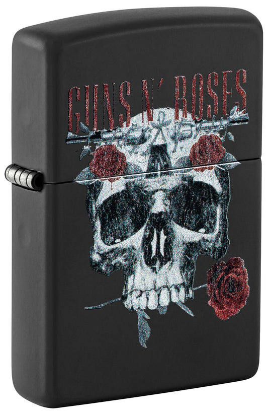 Motif Guns N’ Roses, crâne fleuri