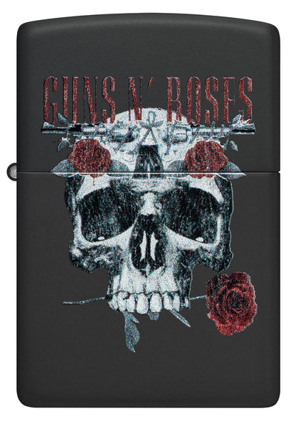 Motif Guns N’ Roses, crâne fleuri