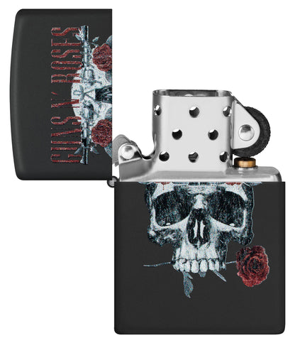 Motif Guns N’ Roses, crâne fleuri