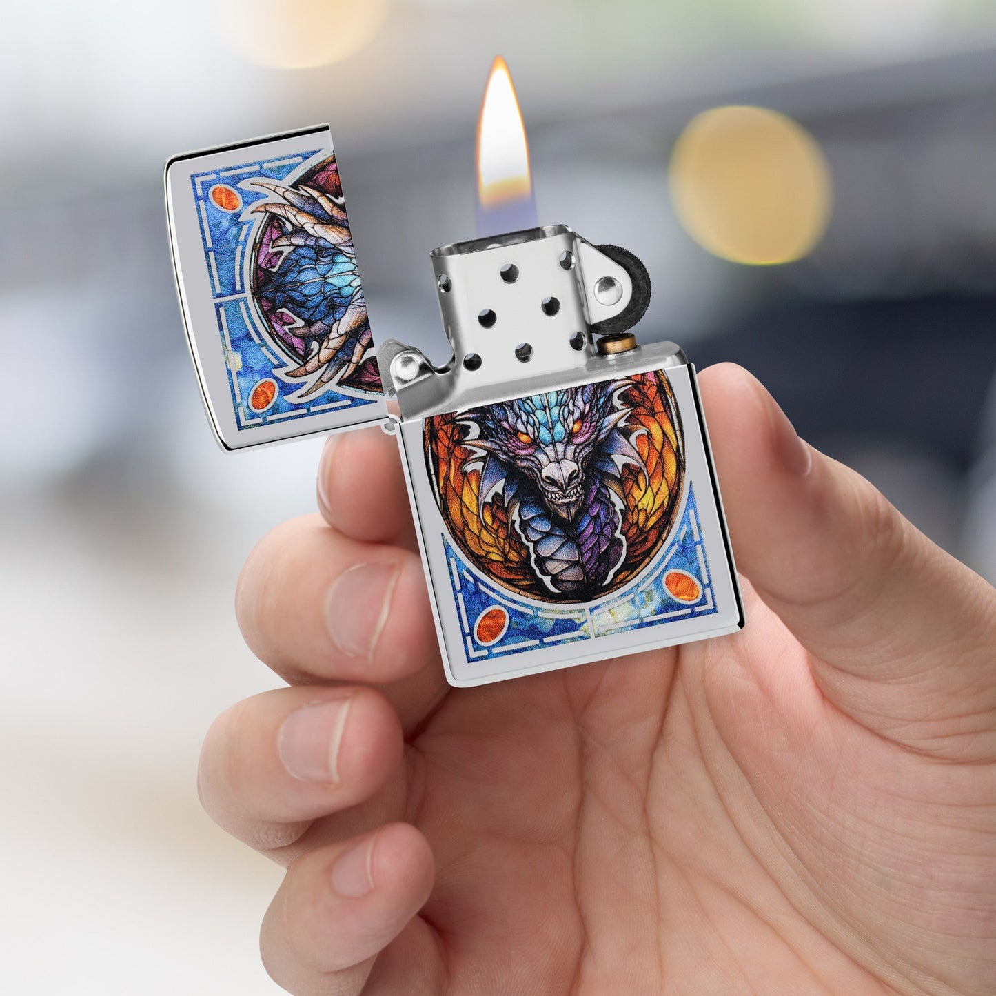 Modèle Vitrail dragon