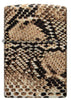 Vue de face du briquet tempête Snake Skin Design avec une belle peau de serpent