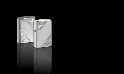 Sterling Silver Diagonal Filigree Design