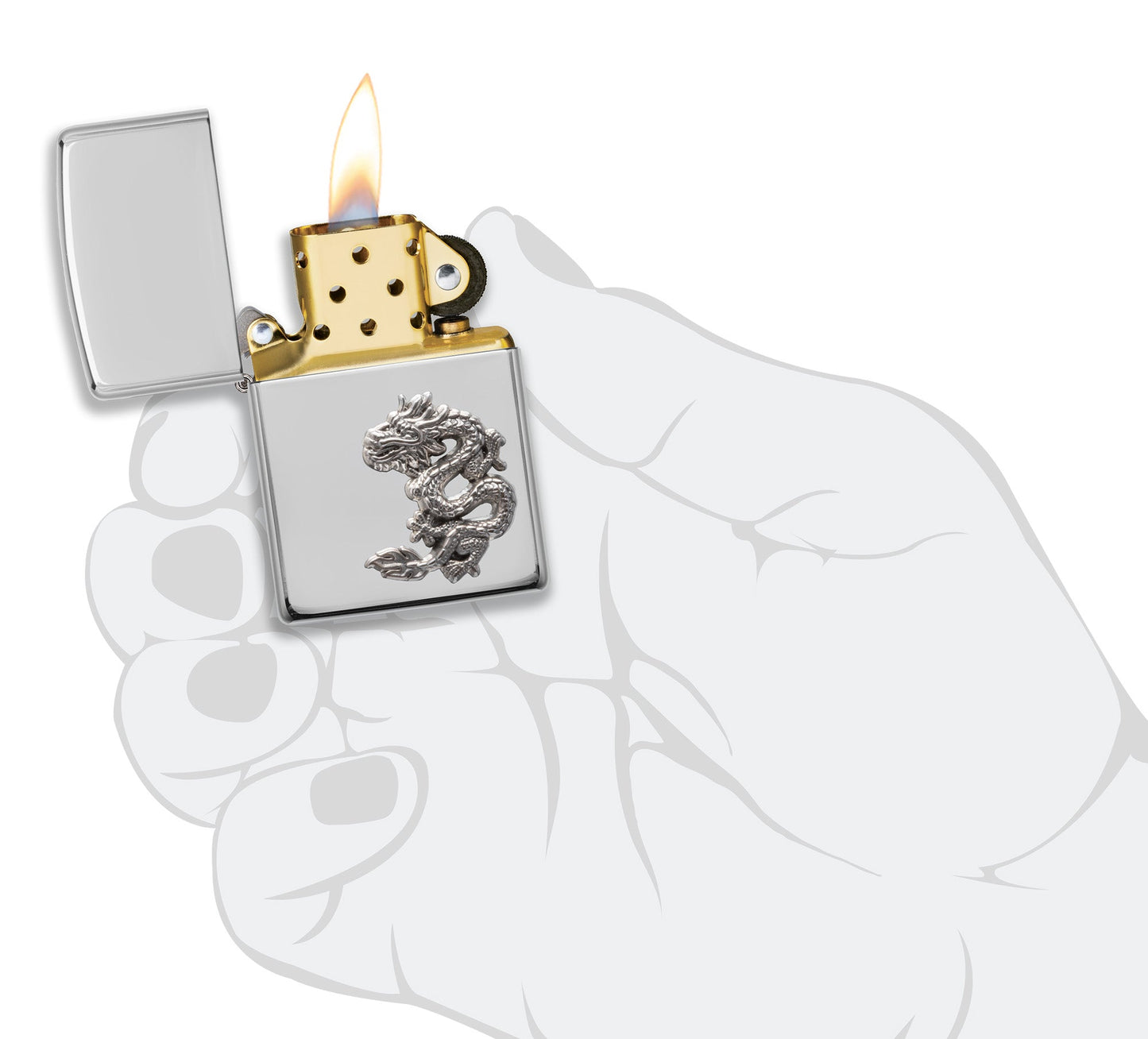 Armor® Chinese Dragon Sterling Silver Emblem