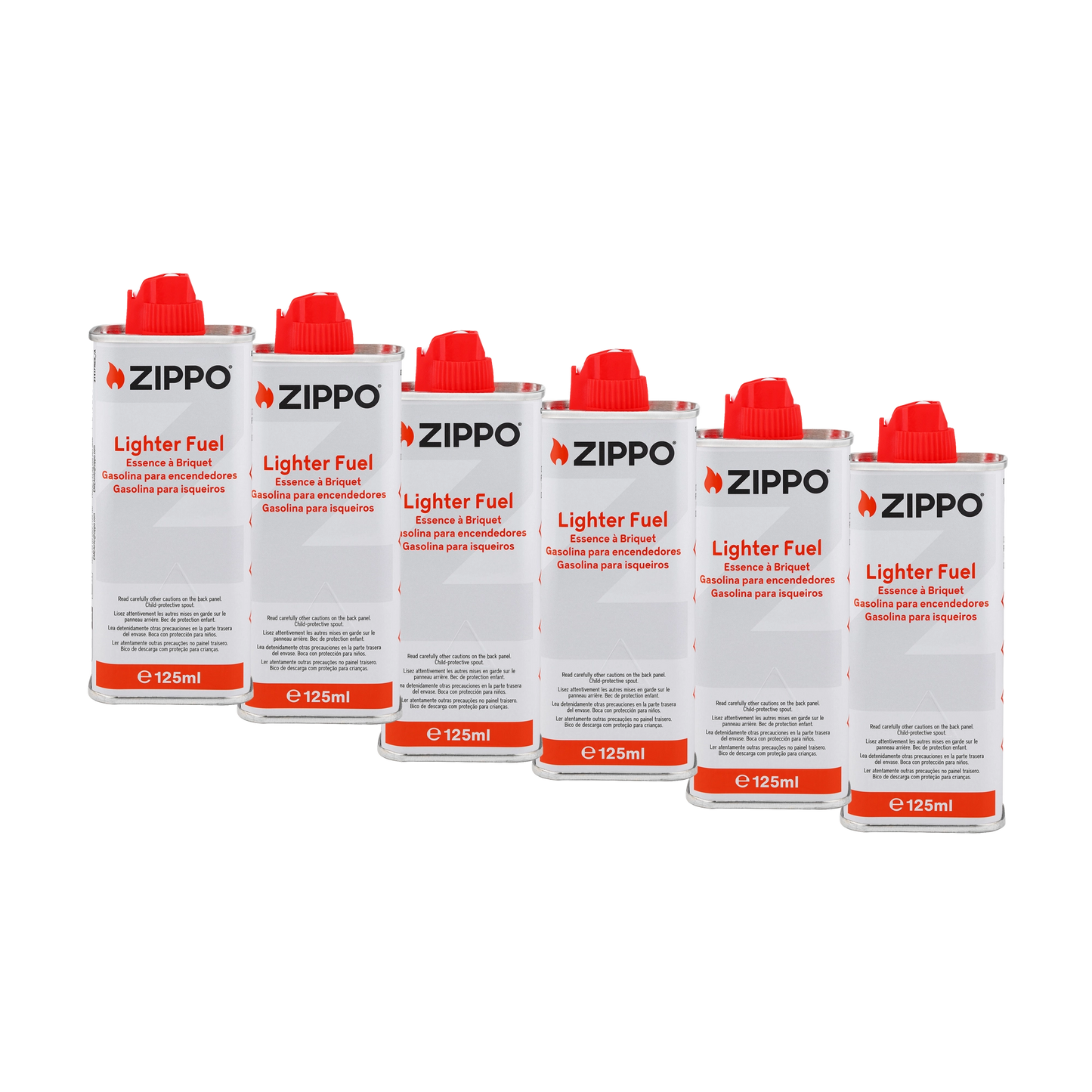 Pack de 6 bidons d'essence à briquet
