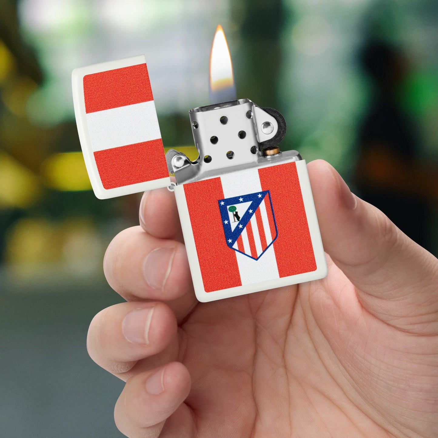 Motif rayures et logo de l’Atlético de Madrid