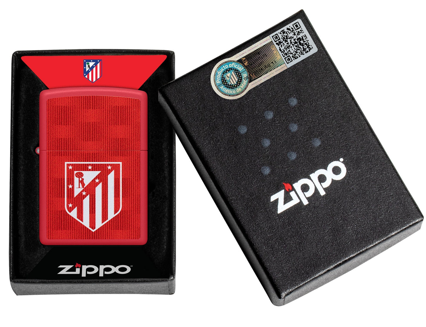 Motif damier et logo de l’Atlético de Madrid