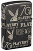 Vue de ¾ du briquet tempête Zippo Playboy 70th Anniversary Design