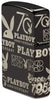 Vue de ¾ du briquet tempête Zippo Playboy 70th Anniversary Design