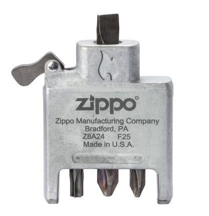 Tournevis Bit Safe avec boitier en chrome brossé