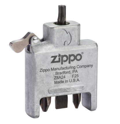 Tournevis Bit Safe avec boitier en chrome brossé