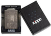 Zippo Feuerzeug Black Ice mit Big Ben in London 360 Grad Photo Image Design in geöffneter Geschenkbox