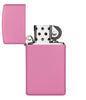 Briquet Zippo Slim Pink Matt, ouvert