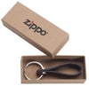 Porte-clés en cuir Zippo dans une boîte cadeau ouverte