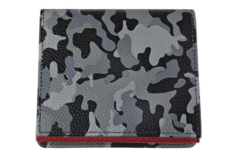 Dos portefeuille motif camouflage gris fermé