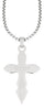 Vue de dos pendentif croix avec logo Zippo