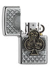  Briquet Zippo emblème carte à jouer trèfle, ouvert