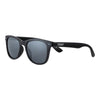 Frontansicht 3/4 Winkel Zippo Sonnenbrille schwarz, eckig, schwarze Gläser