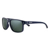 Vue de face lunettes de soleil Zippo monture étroite, rectangulaires, bleue