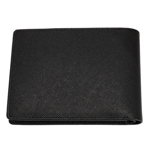 Vue de dos portefeuille Zippo en cuir Saffiano avec logo Zippo