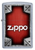 Vue de face du briquet tempête Zippo Metal Mesh Design
