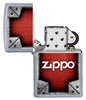 Vue de face du briquet tempête Zippo Metal Mesh Design éteint, sans flamme