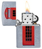 Zippo Feuerzeug Rote Telefonzelle aus London Online Only geöffnet mit Flamme