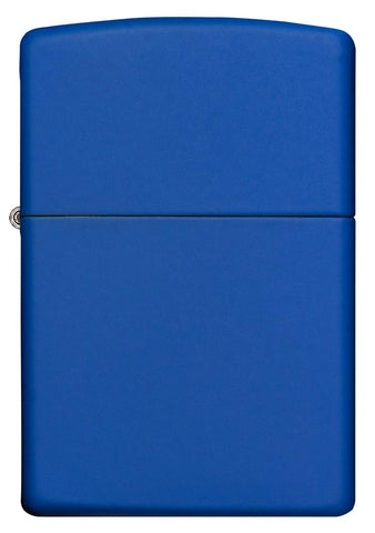 Vue de face briquet Zippo bleu royal mat modèle de base