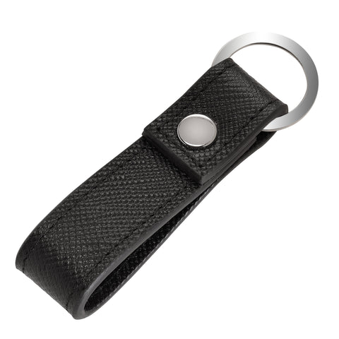 Porte-clés Zippo en cuir Saffiano, vue de dos