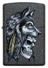 Wolf Skull Feather Design