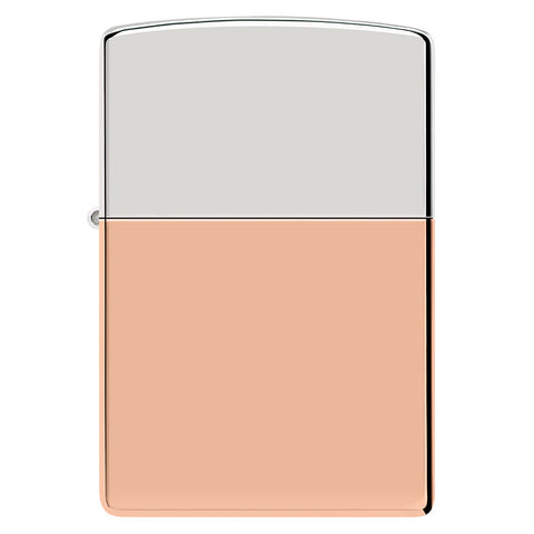 Vue de face du briquet tempête Zippo Bimetal Case Copper